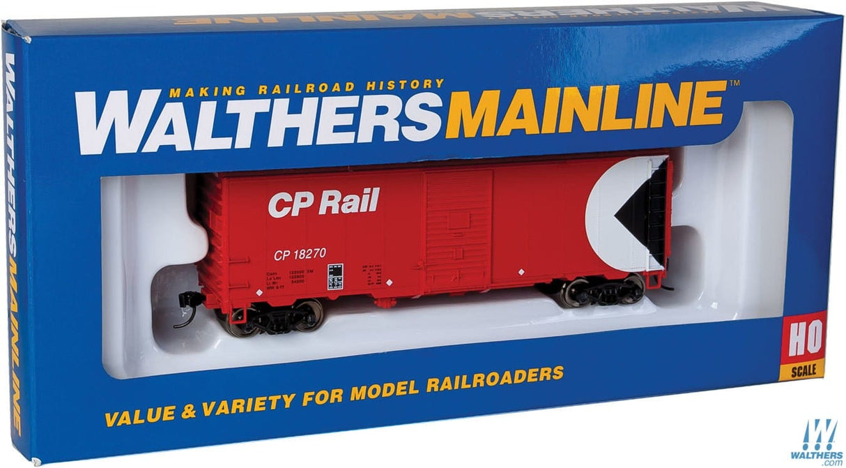 Walthers Mainline HO 40ft Association of American Railroads (AAR) Modernized 1948 Boxcar - Canadian Pacific #18270 (red, white, black; CP Rail, Multi-Mark) Walthers Mainline TRAINS - HO/OO SCALE