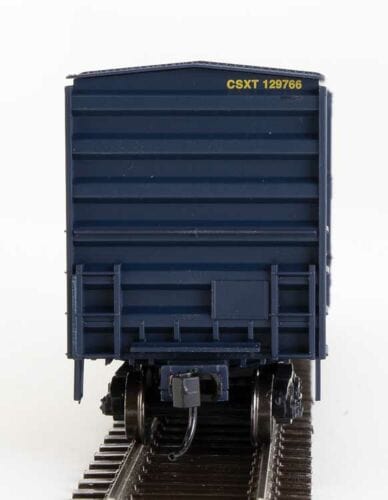 Walthers Mainline HO 50ft ACF Exterior Post Boxcar - Ready to Run - CSX Transportation #129766 (blue, yellow) - Hobbytech Toys