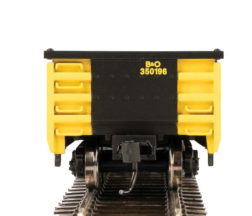 Walthers Mainline HO 53ft Railgon Gondola - Ready To Run - Baltimore & Ohio #350169 (patch; black, yellow) - Hobbytech Toys