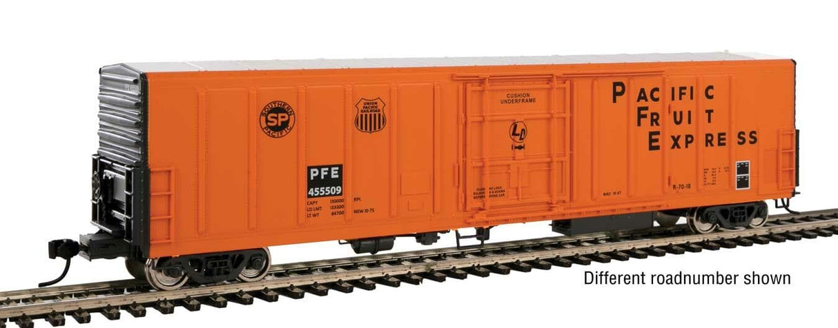 Walthers Mainline HO 57ft Mechanical Reefer - Ready to Run - Pacific Fruit Express(TM) #455998 (orange, black, white) - Hobbytech Toys