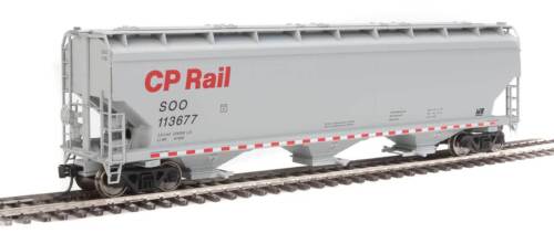 Walthers Mainline HO 60ft NSC 5150 3-Bay Covered Hopper - Ready to Run - Canadian Pacific #113677 - SOO reporting marks - Hobbytech Toys