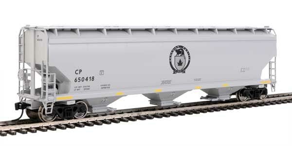 Walthers Mainline HO 60ft NSC 5150 3-Bay Covered Hopper - Ready to Run - Canadian Pacific #650418 - Hobbytech Toys