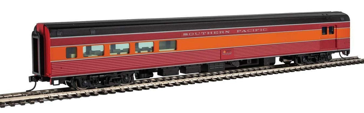 Walthers Mainline HO 85ft Budd Baggage-Lounge - Ready to Run - Southern Pacific(TM) (Daylight, red, orange, black) - Hobbytech Toys