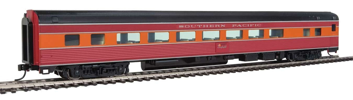 Walthers Mainline HO 85ft Budd Large-Window Coach - Ready to Run - Southern Pacific(TM) (Daylight; red, orange, black) - Hobbytech Toys