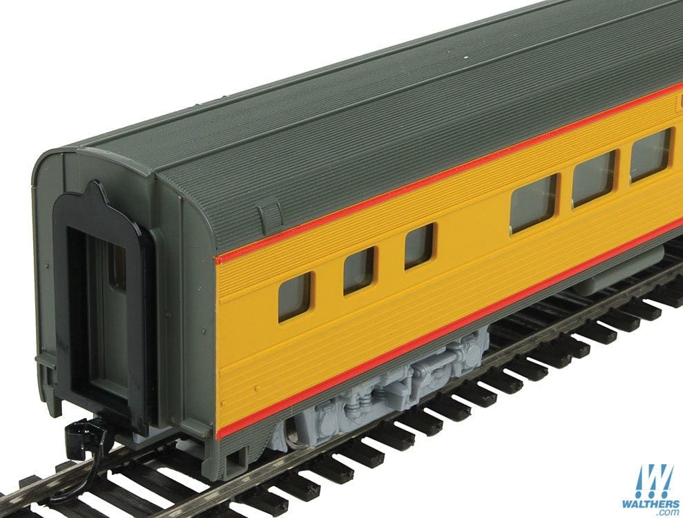 Walthers Mainline HO 85ft Budd Small-Window Coach - Ready to Run - Union Pacific(R) (Armour Yellow, gray) Walthers Mainline TRAINS - HO/OO SCALE
