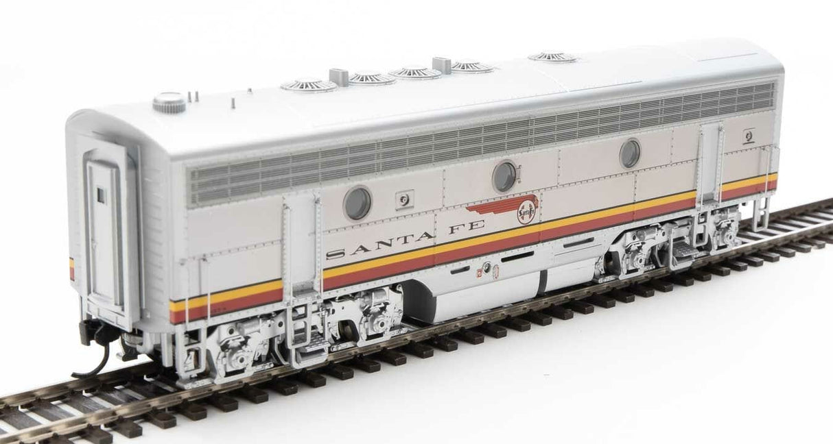 Walthers Mainline HO EMD F7 A-B Set - ESU Sound and DCC - Santa Fe #325L, 325A (Passenger Warbonnet; silver, red, black) - Hobbytech Toys