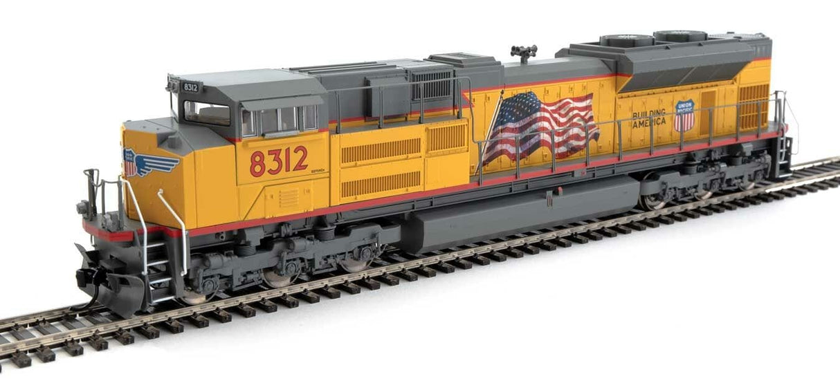 Walthers Mainline HO EMD SD70ACe - ESU(R) Sound & DCC - Union Pacific(R) #8312 (Armour Yellow, gray; Red Sill, U.S. Flag, High Headlig - Hobbytech Toys