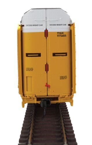 Walthers Proto 101369 HO 89ft Thrall Bi-Level Auto Carrier - Ready To Run - Union Pacific(R) Rack #21238, TTGX Flatcar #975405 - Hobbytech Toys