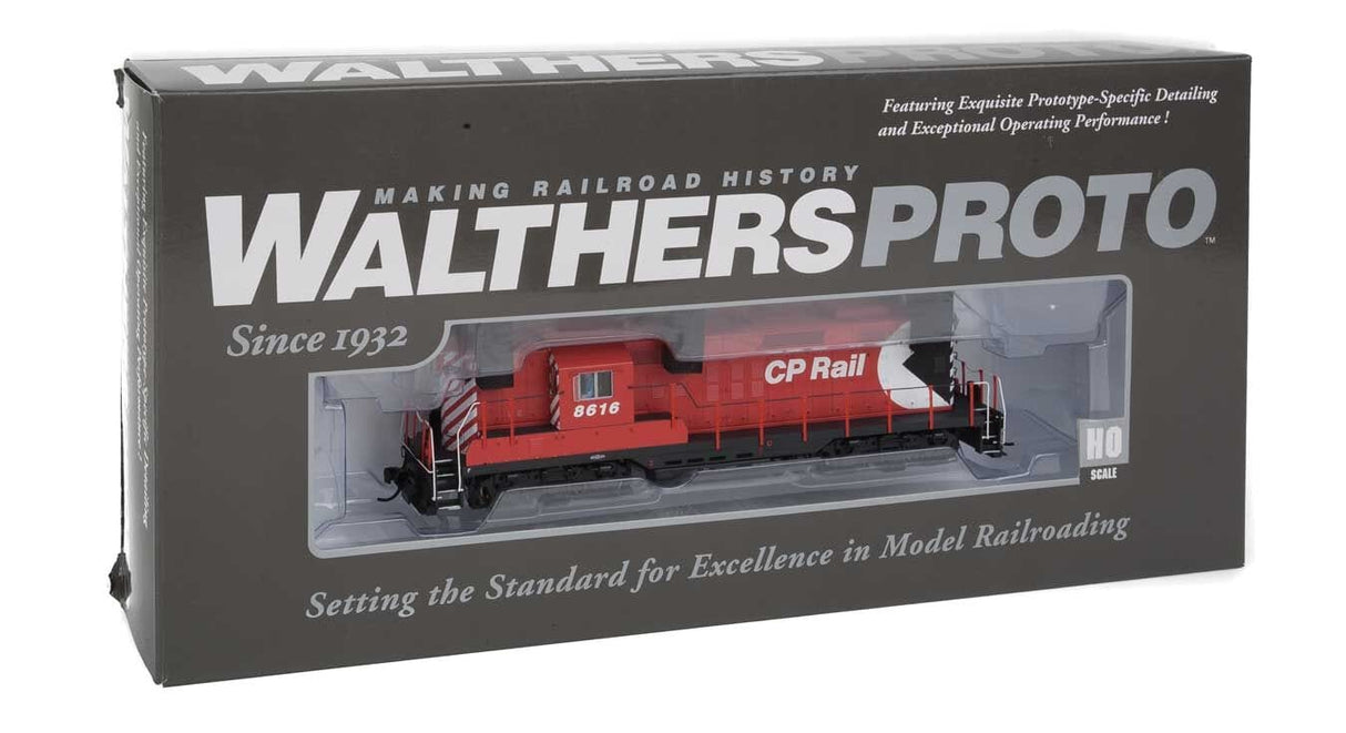 Walthers Proto 42702 HO EMD GP9 Phase II - LokSound 5 Sound and DCC - Canadian Pacific CPR #8616 (Action Red, white, black; Multimark Logo) - Hobbytech Toys