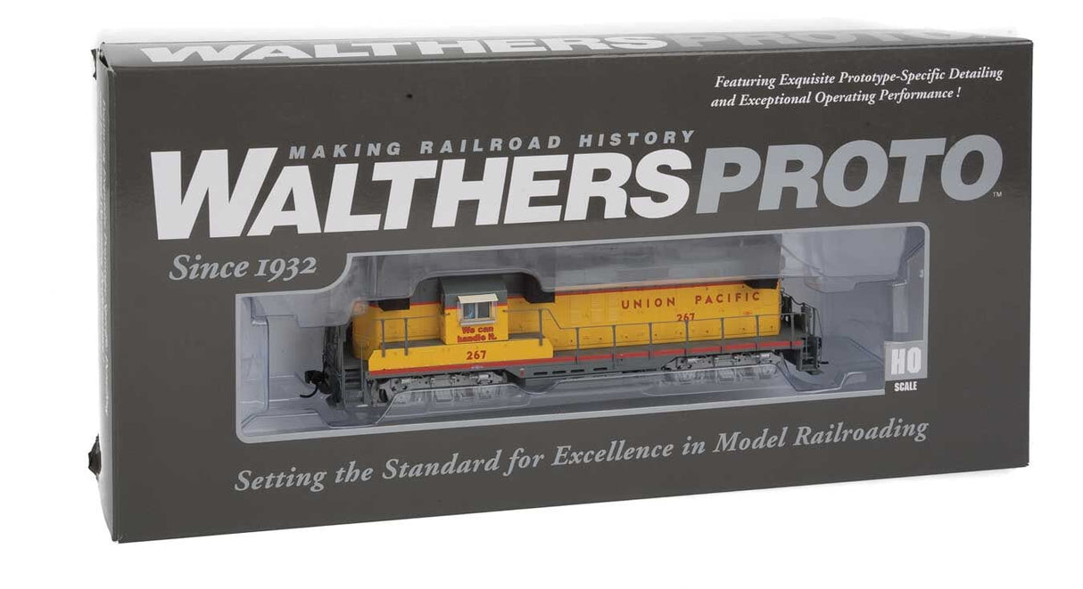 Walthers Proto 42711 HO EMD GP9 Phase II - LokSound 5 Sound and DCC - Union Pacific(R) #267 (Armour Yellow, gray, red) - Hobbytech Toys