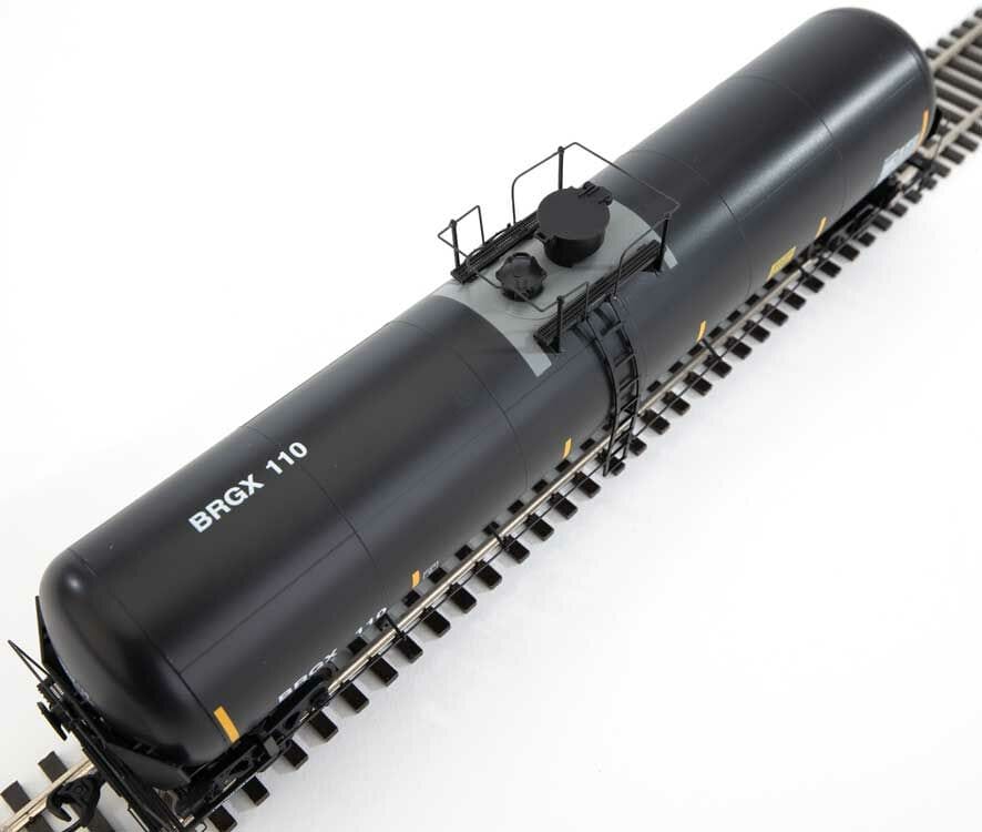Walthers Proto HO 55ft Trinity Modified 30,145-Gallon Tank Car - Ready to Run - Bridger Rail Shipping BRGX #110 - Hobbytech Toys
