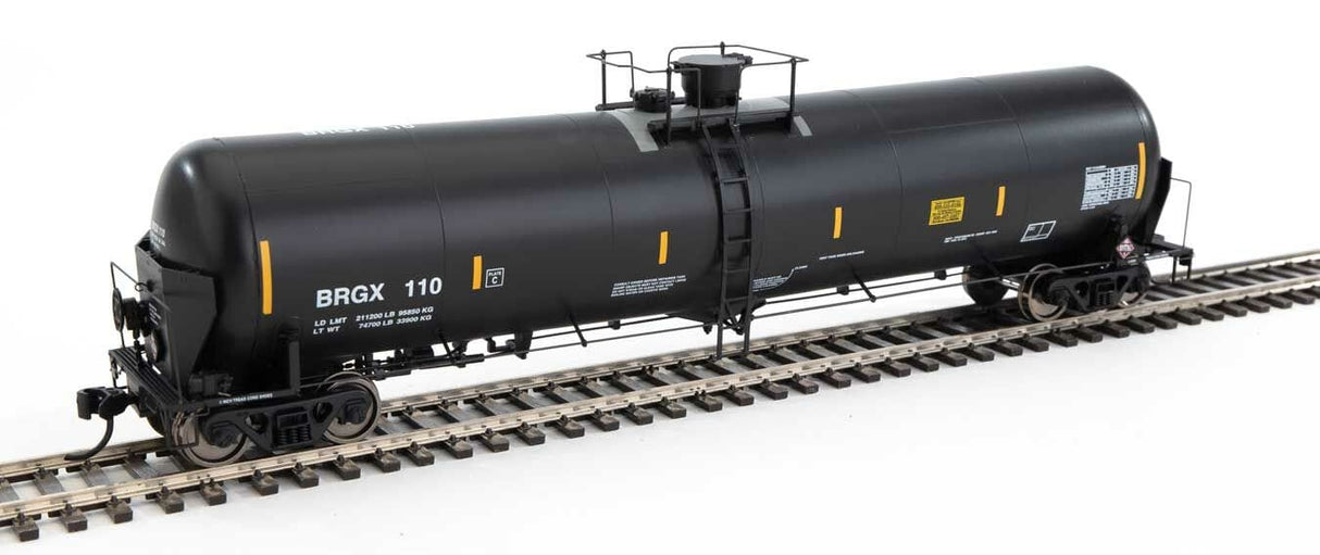 Walthers Proto HO 55ft Trinity Modified 30,145-Gallon Tank Car - Ready to Run - Bridger Rail Shipping BRGX #110 - Hobbytech Toys