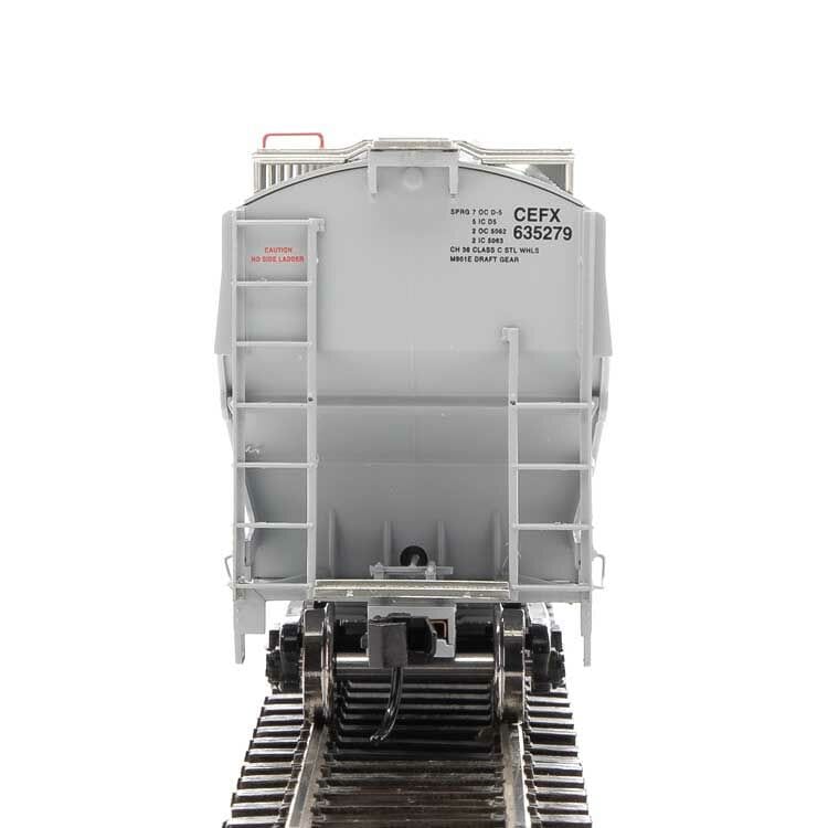 Walthers Proto HO 67ft Trinity 6351 4-Bay Covered Hopper - Ready to Run - CIT Group-Capital Finance, Inc. CEFX #635279 (gray, Yellow Conspicuity Stripes - Hobbytech Toys