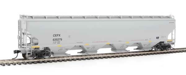 Walthers Proto HO 67ft Trinity 6351 4-Bay Covered Hopper - Ready to Run - CIT Group-Capital Finance, Inc. CEFX #635279 (gray, Yellow Conspicuity Stripes - Hobbytech Toys