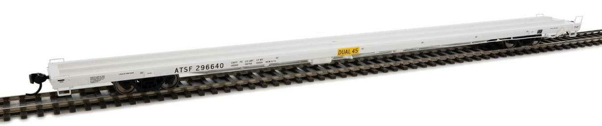 Walthers Proto HO 89ft Bethlehem Flush-Deck Flatcar - Ready to Run - Santa Fe #296640 - Hobbytech Toys