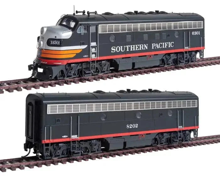 Walthers Proto HO EMD F7A-B Set - LokSound 5 Sound & DCC - Southern Pacific(TM) #6301, 8301 (Black Widow) - Hobbytech Toys