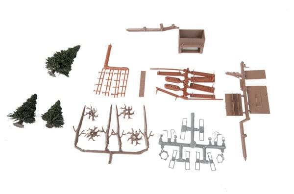 Walthers Scenemaster 2902 HO Camp Site with Two Trailers - Kit - Two Camping Trailers, Signs & Accessories - Hobbytech Toys