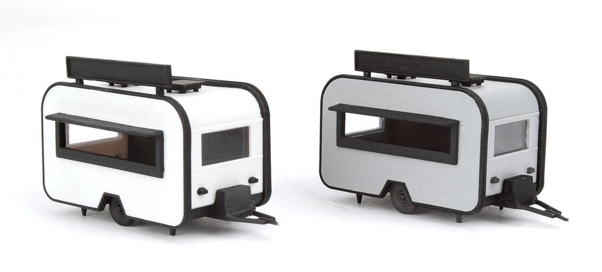 Walthers Scenemaster 2903 HO Pizza and Hamburger Food Trailers - Kit - Hobbytech Toys