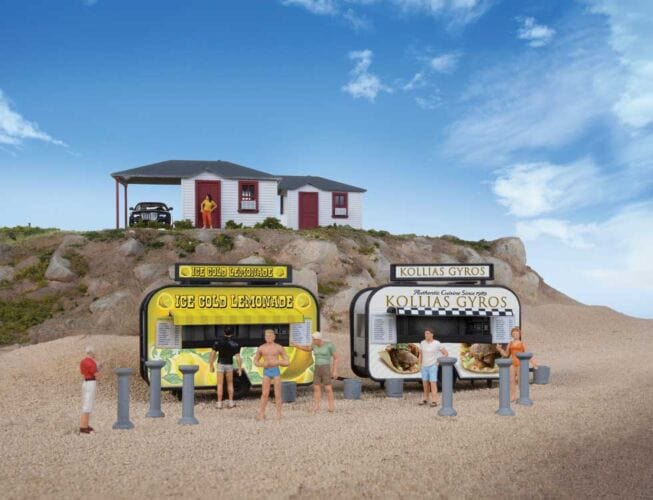 Walthers Scenemaster 2906 HO Gyro and Lemonade Food Trailers - Kit - Hobbytech Toys