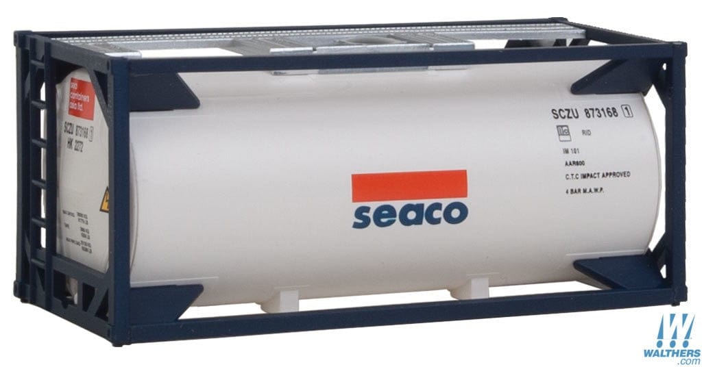 Walthers SceneMaster HO 20ft Tank Container - Kit - SEACO Walthers SceneMaster TRAINS - HO/OO SCALE