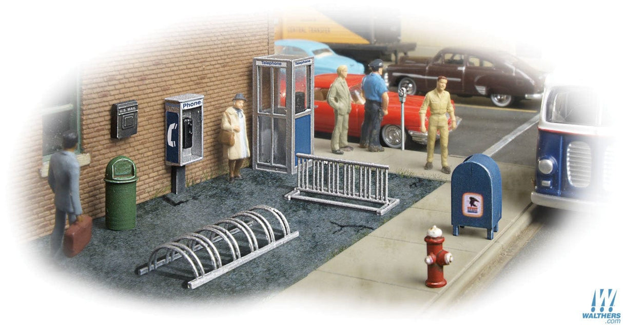 Walthers SceneMaster HO City Street Accessory Package - Kit Walthers SceneMaster TRAINS - HO/OO SCALE