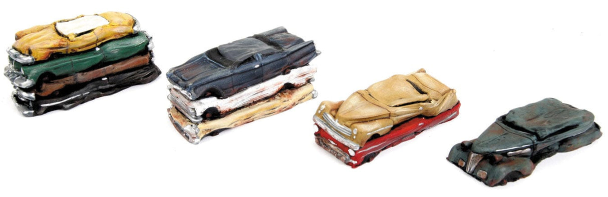 Walthers Scenemaster HO Flattened Cars (4pcs) Walthers SceneMaster TRAINS - HO/OO SCALE