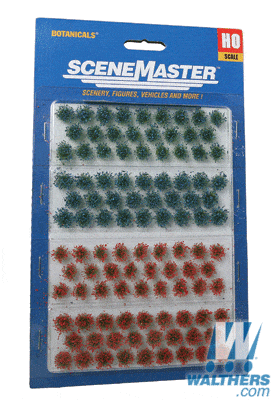 Walthers SceneMaster HO Grass Tufts - pkg(104) 1/4in 0.6cm Tall - Wildflower Patches Walthers SceneMaster TRAINS - HO/OO SCALE