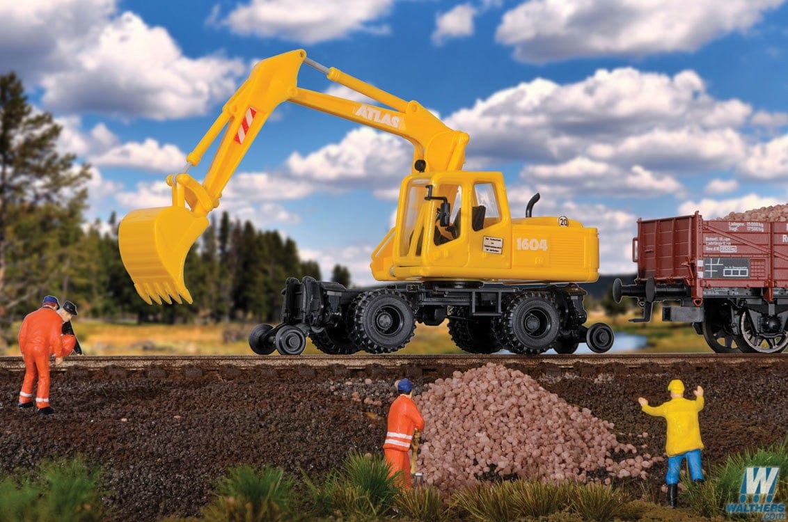 Walthers SceneMaster HO Hi-Rail Excavator - Kit Walthers SceneMaster TRAINS - HO/OO SCALE