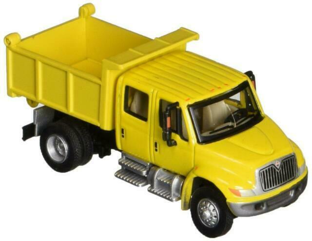 Walthers SceneMaster HO International(R) 4300 Crew Cab Dump Truck - Assembled - Yellow Walthers SceneMaster TRAINS - HO/OO SCALE