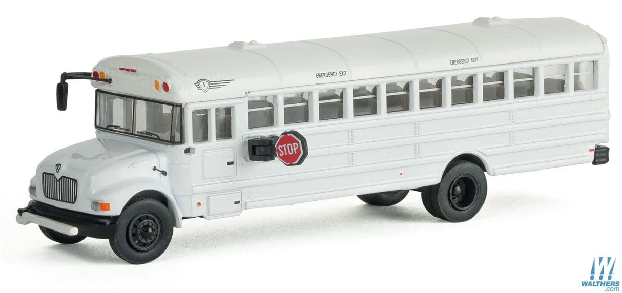 Walthers SceneMaster HO International(R) MOW Crew Bus - Assembled - White w/Railroad Maintenance-of-Way Logo Decals Walthers SceneMaster TRAINS - HO/OO SCALE