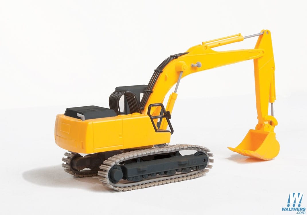 Walthers SceneMaster HO Tracked Excavator - Kit Walthers SceneMaster TRAINS - HO/OO SCALE
