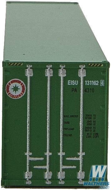 Walthers SceneMaster N 40ft Hi Cube Ribbed Side Container - Assembled - Evergreen Walthers SceneMaster TRAINS - N SCALE