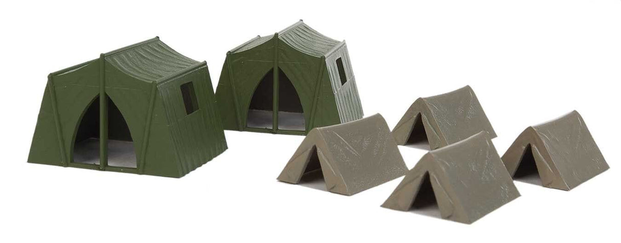 Walthers Scenemasters HO Camping Tents (6pcs) Walthers SceneMaster TRAINS - HO/OO SCALE