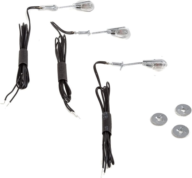 Walthers Scenemasters HO Modern Short Arm Wall Mount Light (3pcs) Walthers SceneMaster TRAINS - HO/OO SCALE