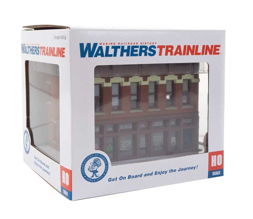 Walthers Trainline 806 HO Gemini Building - Assembled - 4-1/4 x 3-5/8 x 3-3/8 10.7 x 9.2 x 8.5cm - Hobbytech Toys