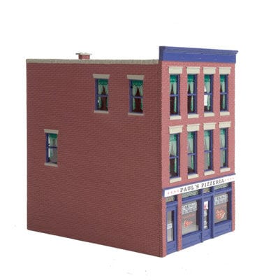 Walthers Trainline 813 HO Paulfts Pizzeria - Assembled - 3 x 4 x 4-3/8 7.6 x 10.1 x 11.1cm - Hobbytech Toys