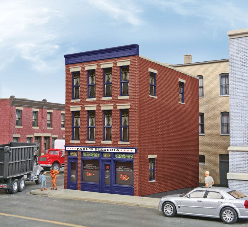 Walthers Trainline 813 HO Paulfts Pizzeria - Assembled - 3 x 4 x 4-3/8 7.6 x 10.1 x 11.1cm - Hobbytech Toys