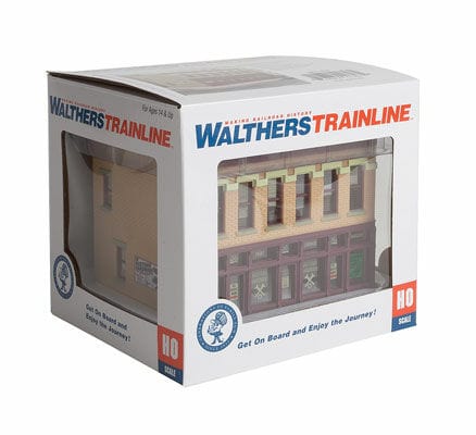 Walthers Trainline HO Midtown Hardware - Assembled - 4-1/4 x 3-5/8 x 3-3/8" 10.7 x 9.2 x 8.5cm - Hobbytech Toys