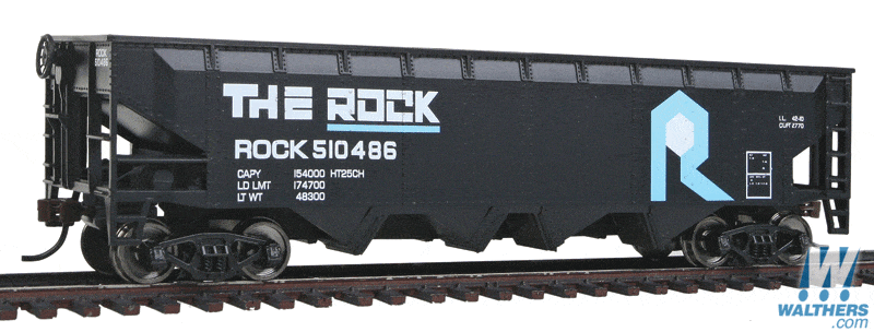 Walthers Trainline HO Offset Hopper - Ready to Run - Rock Island (black, blue, white) Walthers Trainline TRAINS - HO/OO SCALE