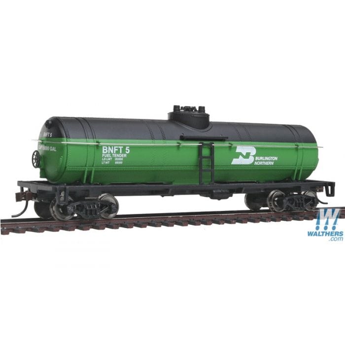 Walthers Trainline HO Tank Car - Ready To Run - Burlington Northern (Cascade Green, black, white) Walthers Trainline TRAINS - HO/OO SCALE