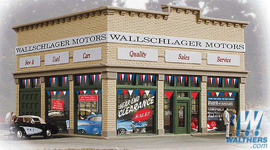 Walthers Trainline HO Wallschlager Motors - Assembled - 5-1/4 x 5 x 3-1/2in 13.3 x 12.7 x 8.8cm Walthers Trainline TRAINS - HO/OO SCALE