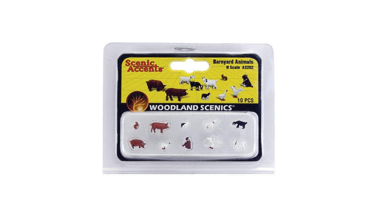 Woodland Scenics A2202 N Barnyard Animals Woodland Scenics TRAINS - N SCALE