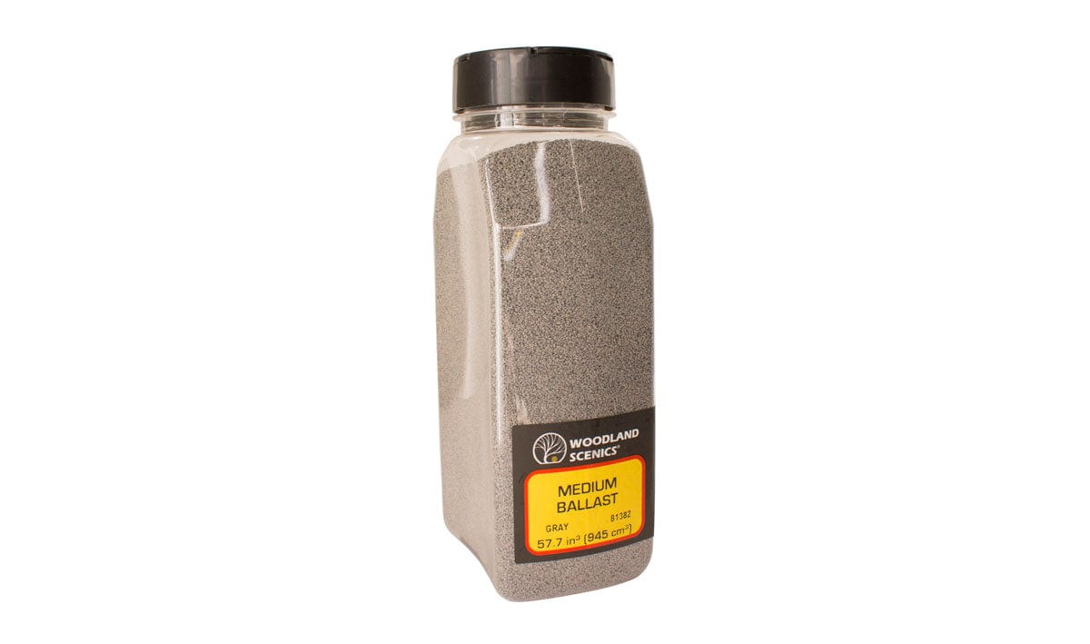 Woodland Scenics B1382 Medium Ballast Shaker Gray/50 cu. in. Woodland Scenics TRAINS - SCENERY