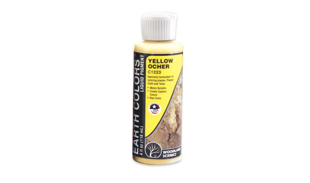 Woodland Scenics C1223 Yellow Ocher Liquid Pigment Woodland Scenics PAINT, BRUSHES & SUPPLIES