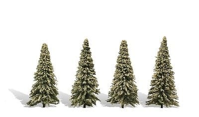 Woodland Scenics Classic Tree Blue Needle 3 1/2-5 1/2in (4pcs) Woodland Scenics TRAINS - SCENERY