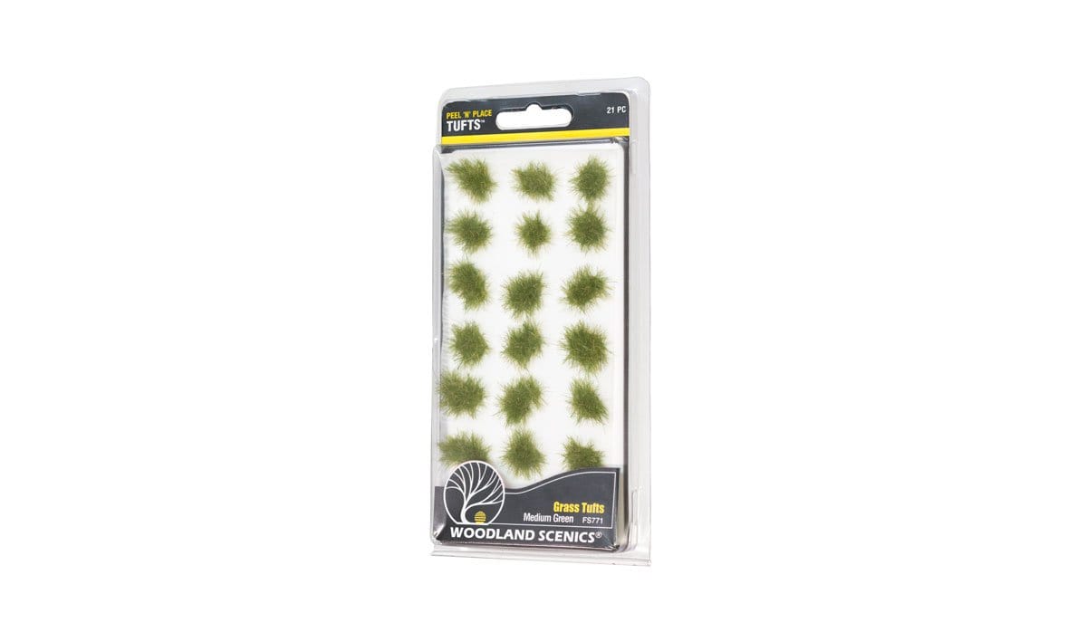 Woodland Scenics FS771 Medium Green Grass Tufts Woodland Scenics TRAINS - SCENERY