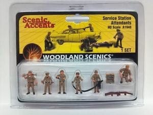 Woodland Scenics HO Service Sation Attendants Woodland Scenics TRAINS - HO/OO SCALE