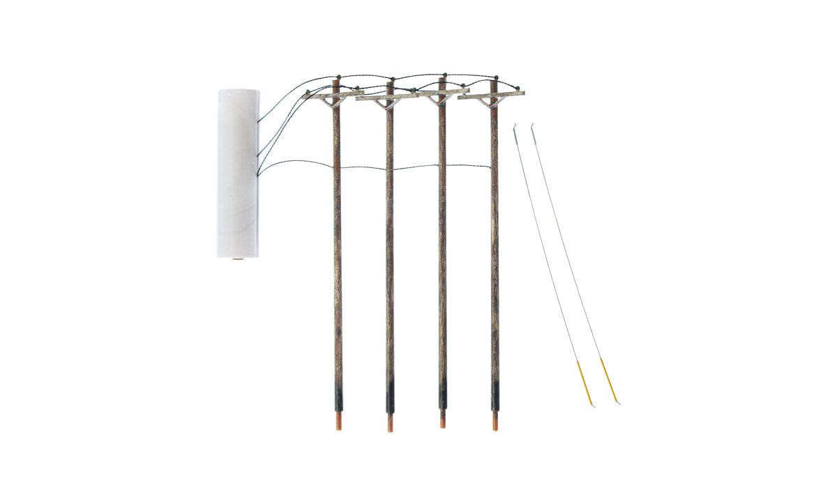 Woodland Scenics N Pre-Wired Poles - Single Crossbar - Hobbytech Toys