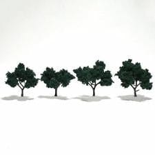 Woodland Scenics Ready-Made Tree, Dark Green 2-3in (4pcs) Woodland Scenics TRAINS - SCENERY