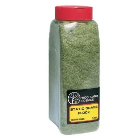 Woodland Scenics Static Grass Flock Shaker Medium Green Woodland Scenics TRAINS - SCENERY